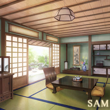 旅館和室イラスト