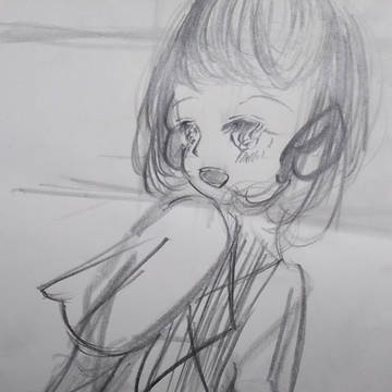 らくがき。雀。擬人化
