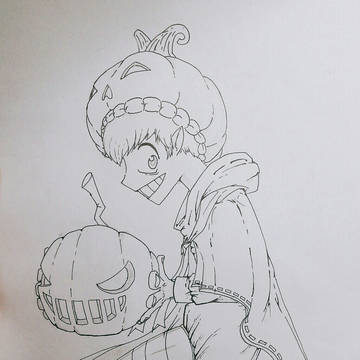 할로윈 halloween 스케치 sketch ハロウィン