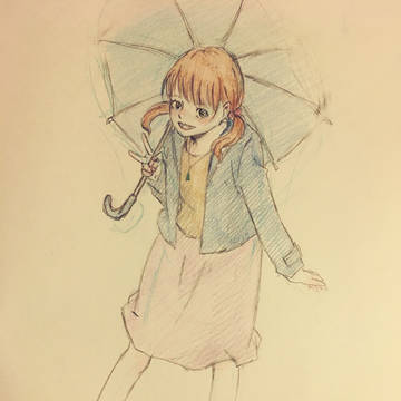 傘と女の子