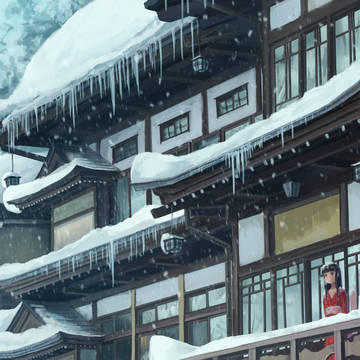 雪の積もった日に