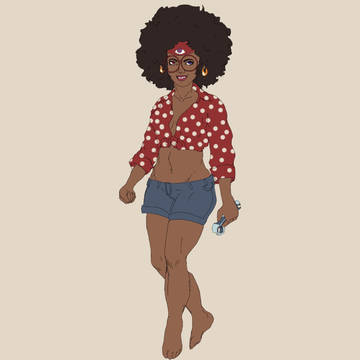 Garnet as Pam Grier