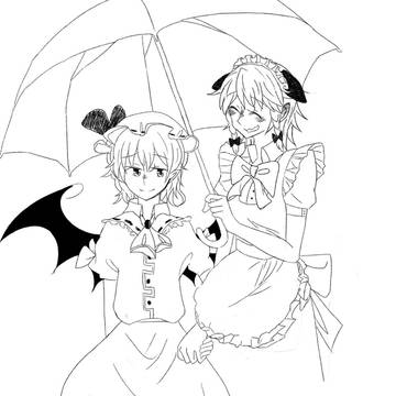 レミ咲落書き