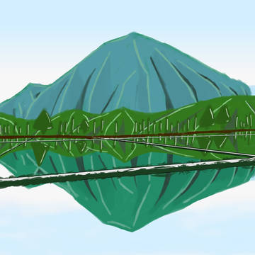 山と田んぼ