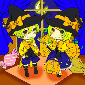 ハロウィンリン・レン塗らせたいただきました。