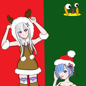Ｒｅ：ゼロから始める異世界生活　クリスマスコスプレさせてみた♪