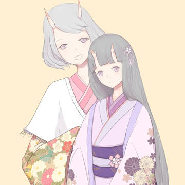 和服 鬼 母女?