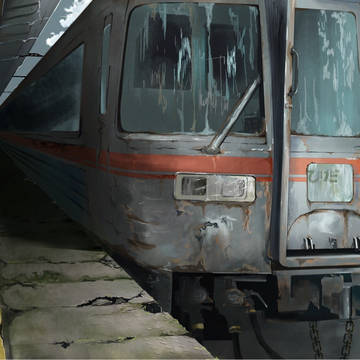 電車 廃墟
