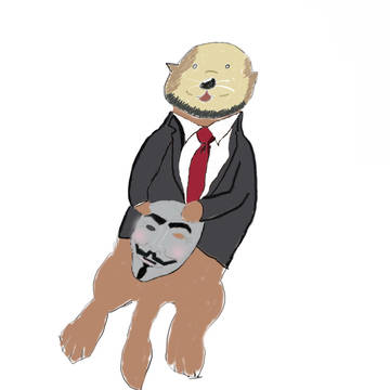 カワウソ。タキシード。マスク。