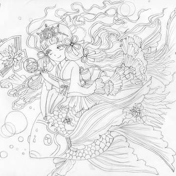カガリの塗り絵。