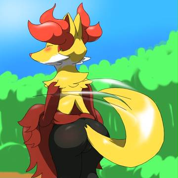 マフォクシーの しっぽをふる こうげき!!