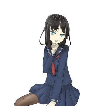 黒セーラーの女の子