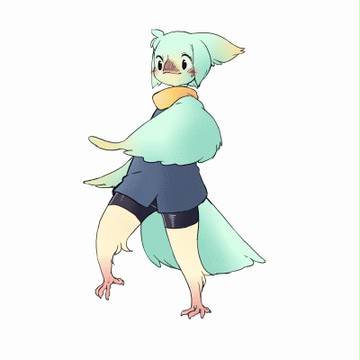 歩くトリ人間