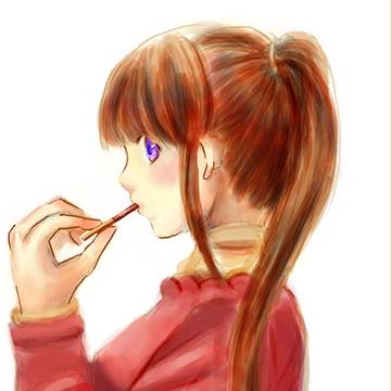 ポッキーもぐもぐ