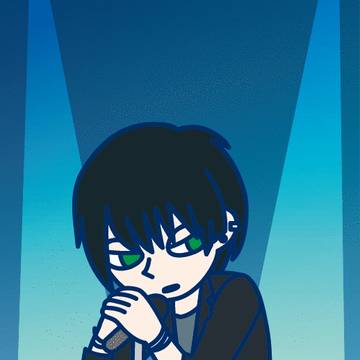 高良京が歌うGIF