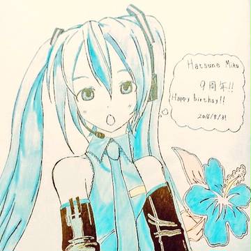 ミクさんおめでと〜( ´▽｀)ﾉ♪