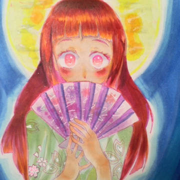 「コピックイラスト」 和服少女
