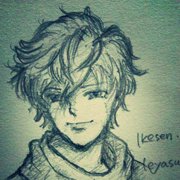鉛筆落書き。