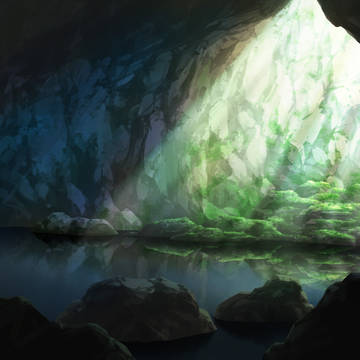 洞窟湖