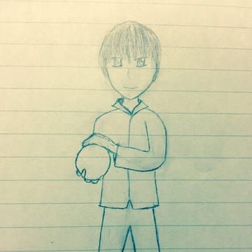 ボウリングをする少年