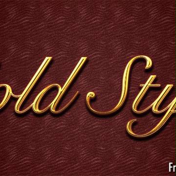 Photoshop Gold Layer Style Free