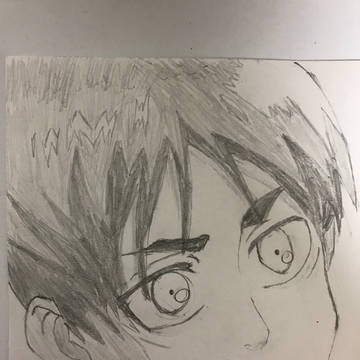 エレンで汚絵描き(生首段階)