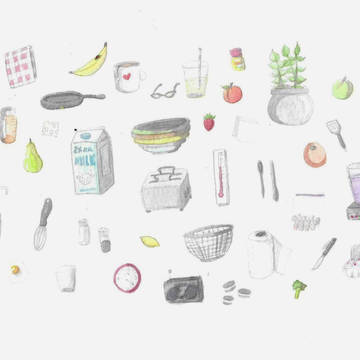 scattered kitchen