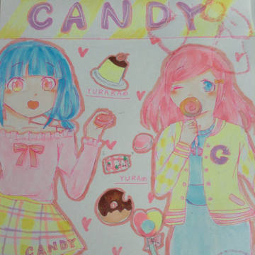2人組 女の子を描いたよ(o^^o)