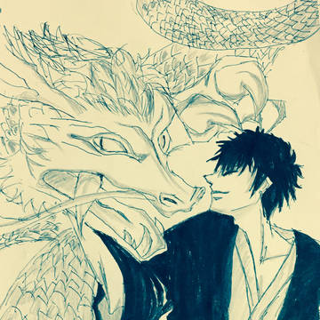 落書き 水龍カラ松と 一松