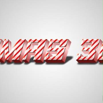 Christmas 3D Text Layer Style