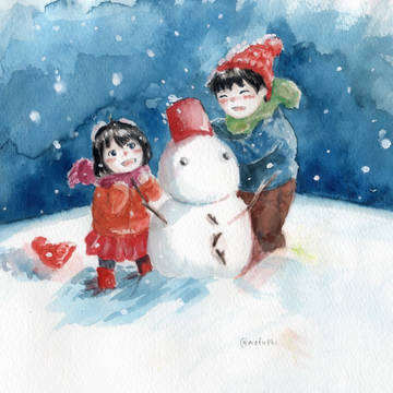 冬は雪ダルマ！