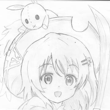 練習程度にココアちゃんを模写