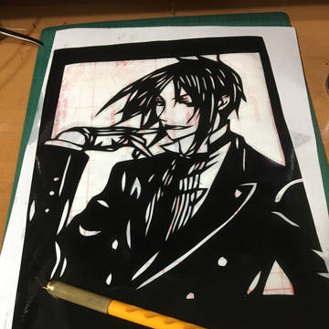 セバスチャンの切り絵