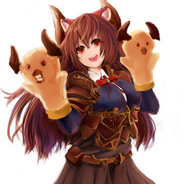 ケルベロスのコスプレをするフォルテママ