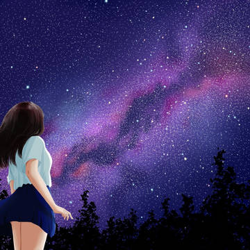 輝く夜空に