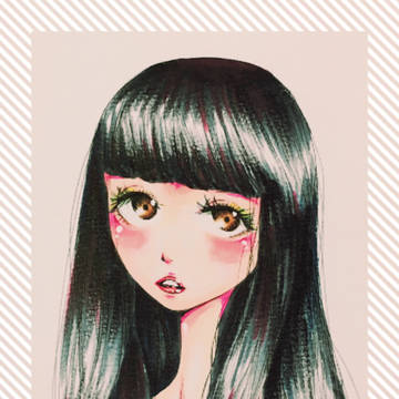黒髪ぱっつん女子