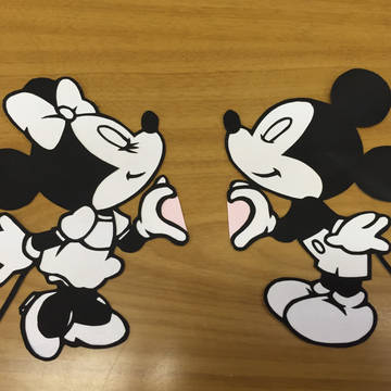 切り絵 ♥️ミッキー＆ミニー♥️