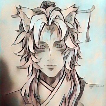 阴阳师 妖狐 手绘 摸鱼