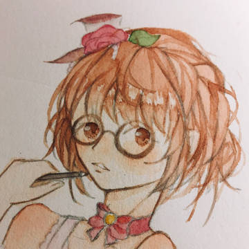 水彩头像。