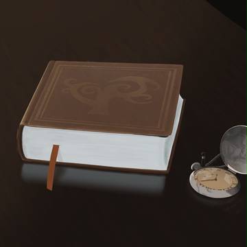 A book and a pocket watch, etude