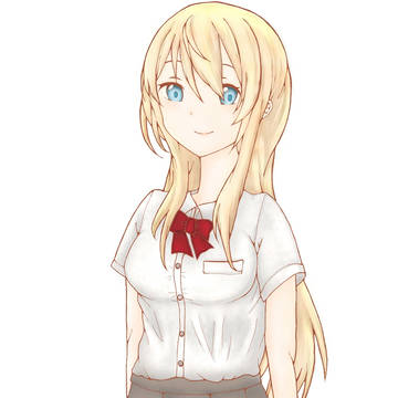 金髪制服女子