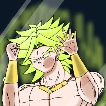 画面に張り付くブロリー