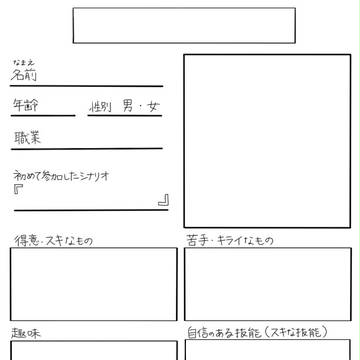 クトゥルフ神話TRPGの探索者紹介シート