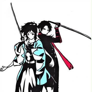 【切り絵】加州清光・大和守安定【刀剣乱舞】