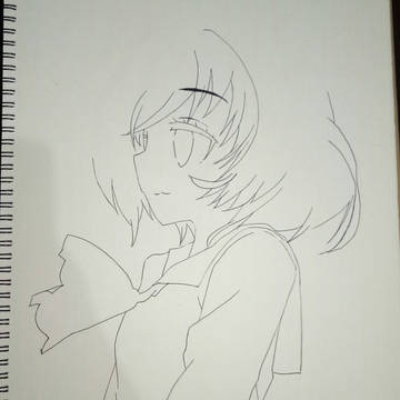 棕色头发的少女