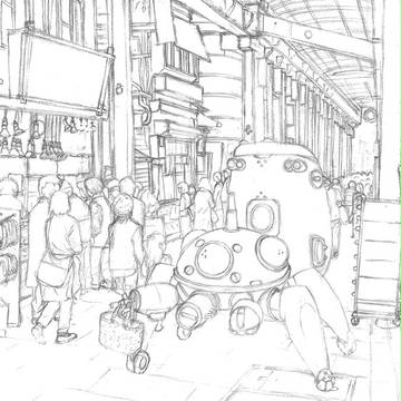 タチコマ本表紙下絵
