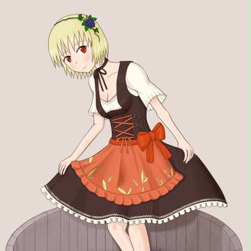 ディアンドルってやつを描いてみたかった