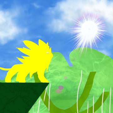 朝日を身に浴びて