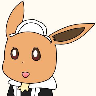 メイド服を着たイーブイを描いただけ
