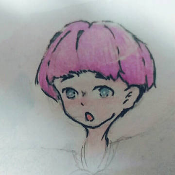 水彩歪脖男